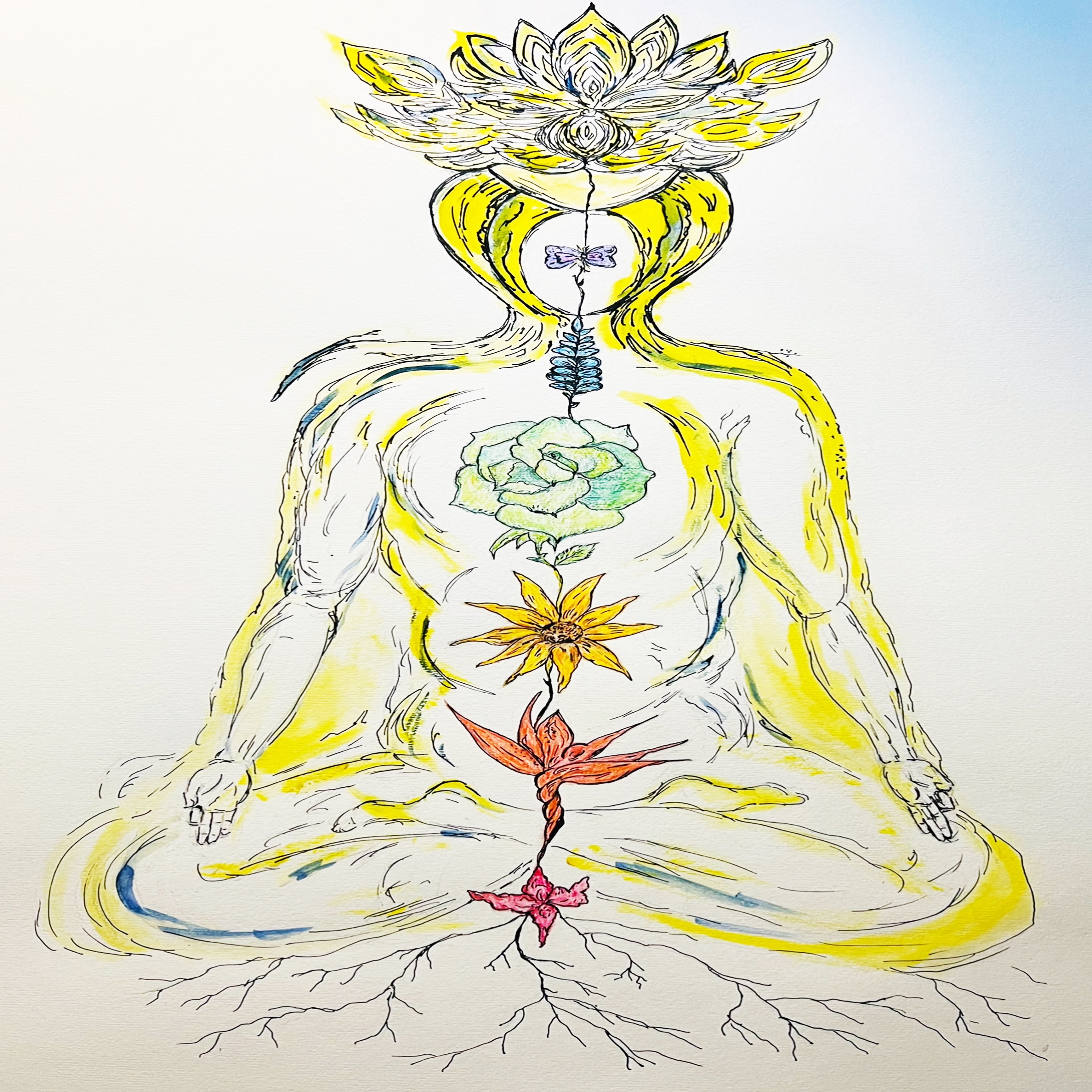 🧘‍♀️✨ Veronica Spiritual Artwork Painting – 7 Chakras Energy Wall Art 🖼️🌈