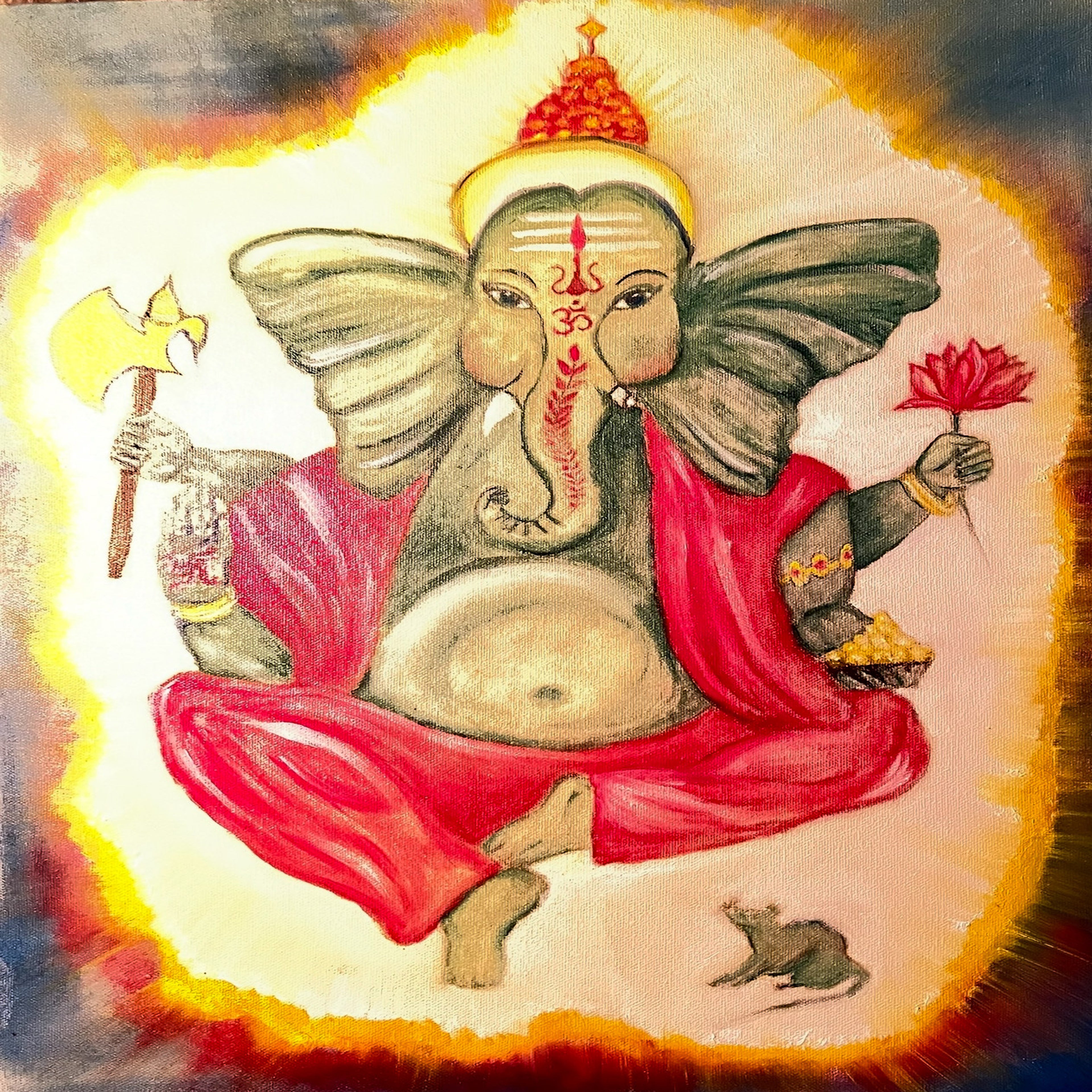 🐘✨ Veronica Spiritual Artwork Painting – Lord Ganesha Blessings 🖼️🙏