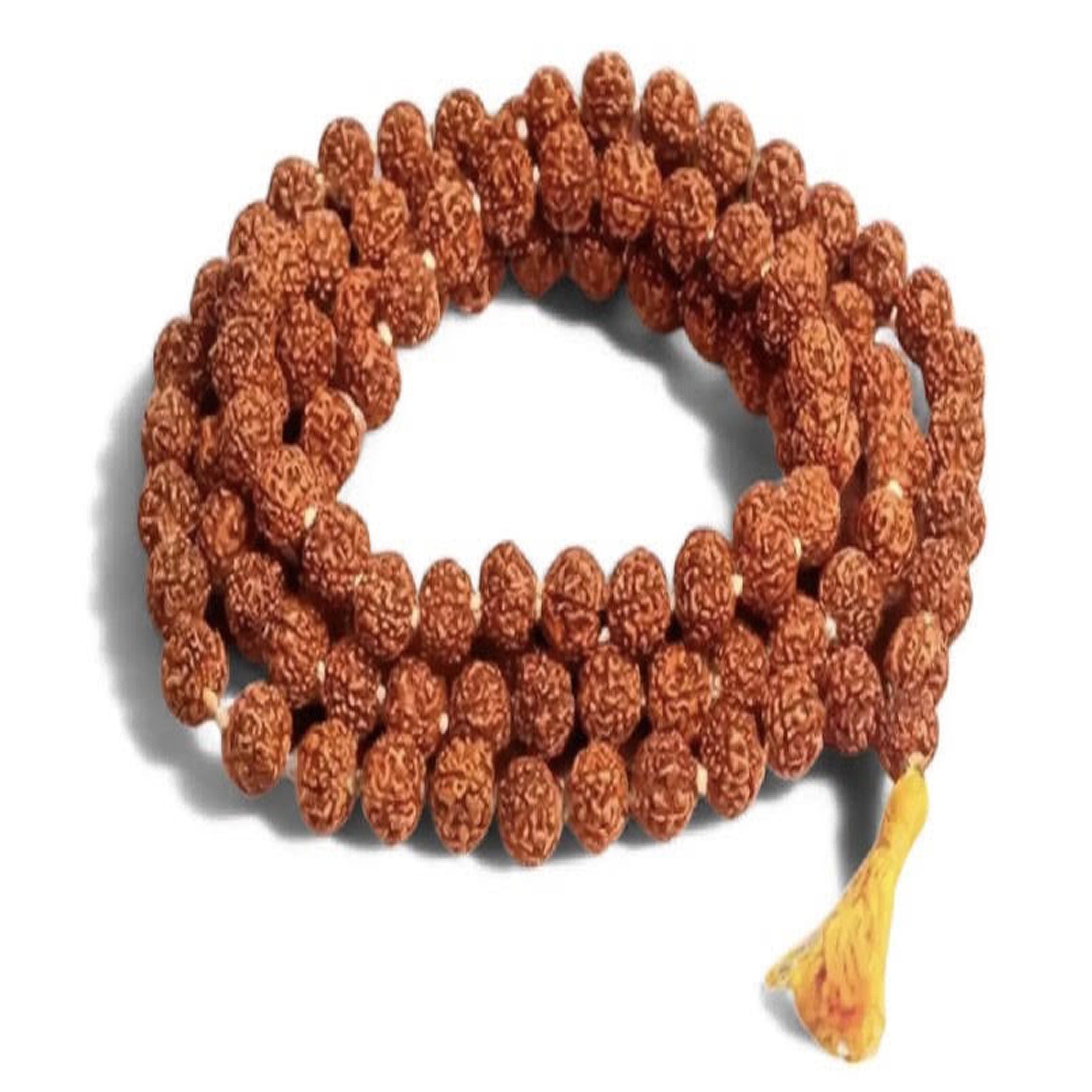 🌟 Certified Original 108 Rudraksha Beads (1 Mala) (Brown, 9–10mm) — Blessed by Vedagurudev for Mantra Japa
